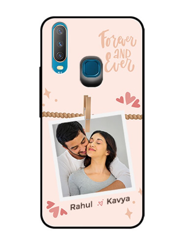 Custom Vivo Y12 Custom Glass Phone Case - Forever and ever love Design