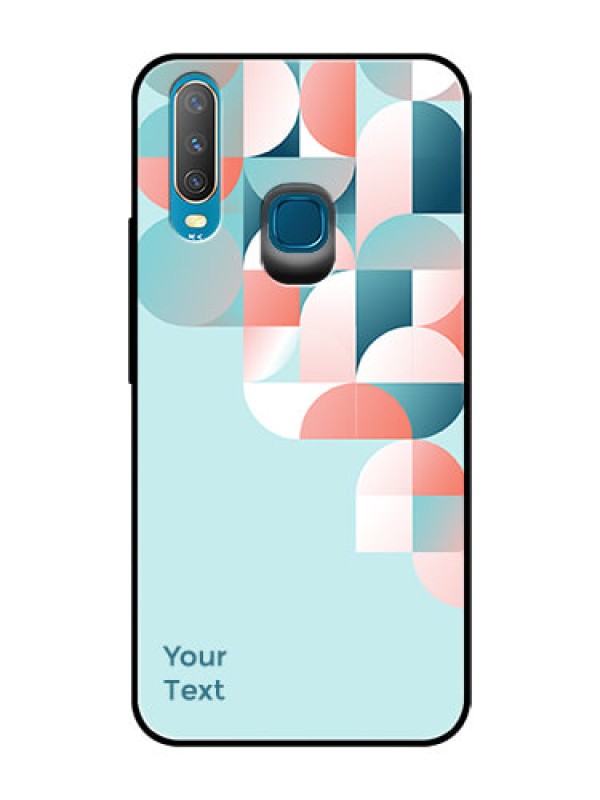 Custom Vivo Y12 Custom Glass Phone Case - Stylish Semi-circle Pattern Design