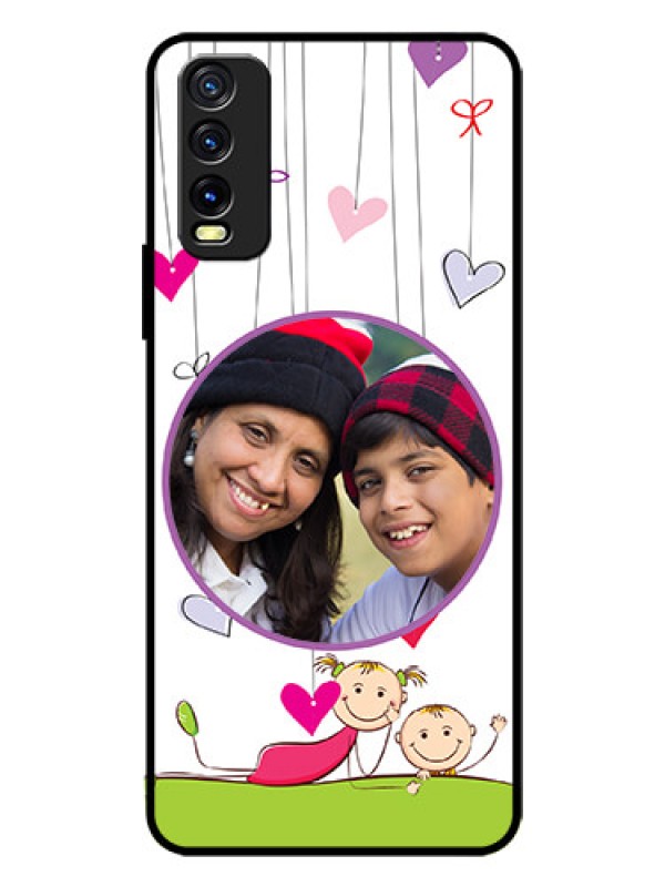 Custom Vivo Y12G Photo Printing on Glass Case - Cute Kids Phone Case Design