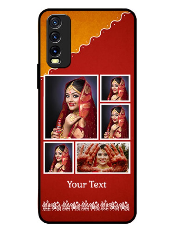 Custom Vivo Y12G Personalized Glass Phone Case - Wedding Pic Upload Design