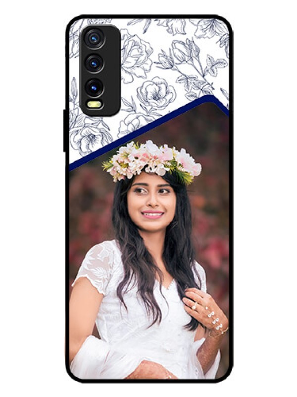 Custom Vivo Y12G Personalized Glass Phone Case - Premium Floral Design
