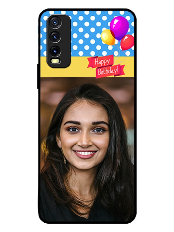 Custom Vivo Y12G Custom Glass Mobile Case - Happy Birthday Design