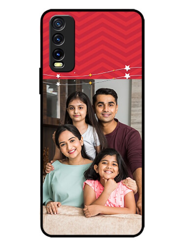 Custom Vivo Y12G Personalized Glass Phone Case - Happy Family Design