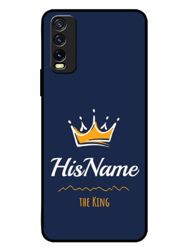 Custom Vivo Y12G Glass Phone Case King with Name