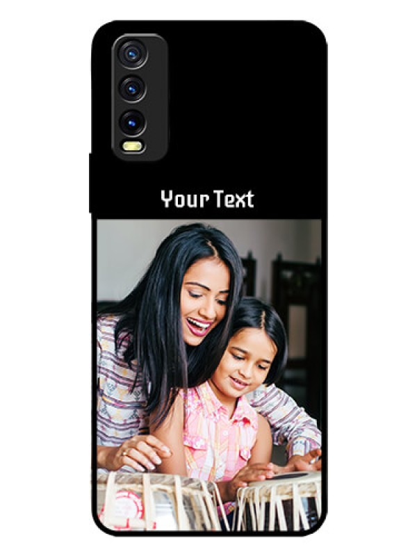 Custom Vivo Y12G Photo with Name on Glass Phone Case