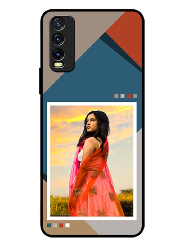 Custom Vivo Y12G Personalized Glass Phone Case - Retro color pallet Design