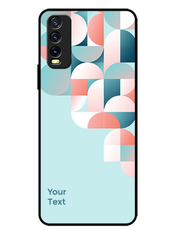 Custom Vivo Y12G Custom Glass Phone Case - Stylish Semi-circle Pattern Design