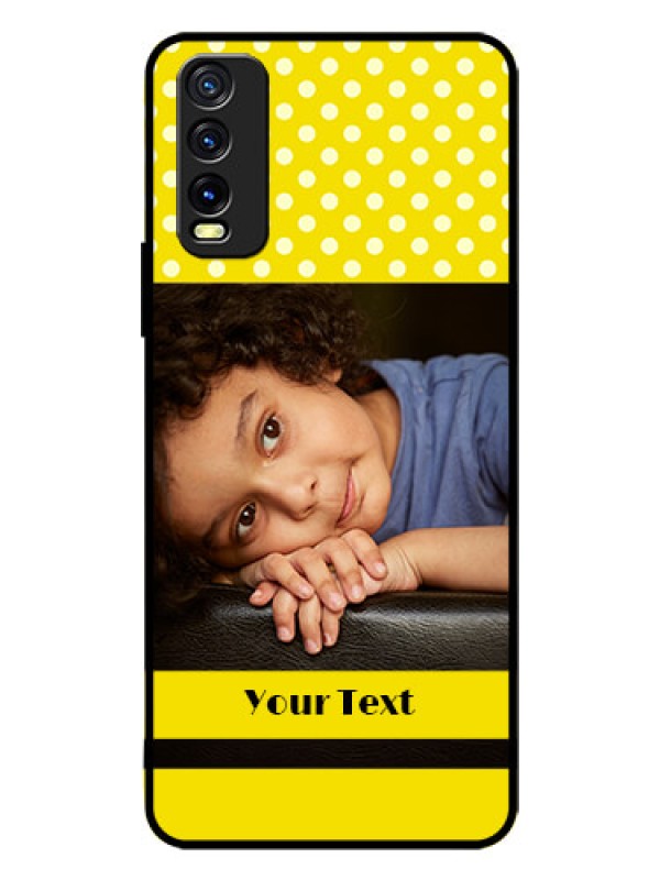 Custom Vivo Y12S Custom Glass Phone Case  - Bright Yellow Case Design