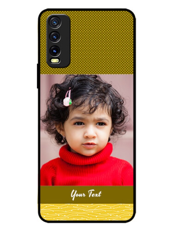 Custom Vivo Y12S Custom Glass Phone Case  - Simple Green Color Design