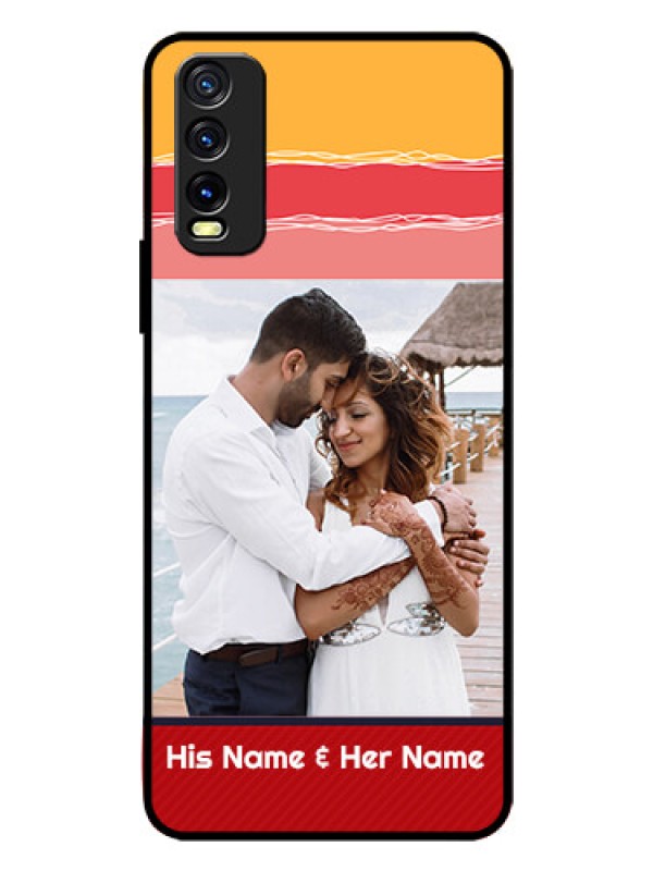 Custom Vivo Y12S Custom Glass Mobile Case  - Colorful Case Design