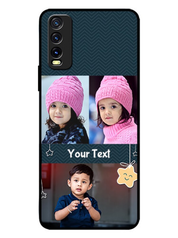 Custom Vivo Y12S Custom Glass Mobile Case  - Hanging Stars Design