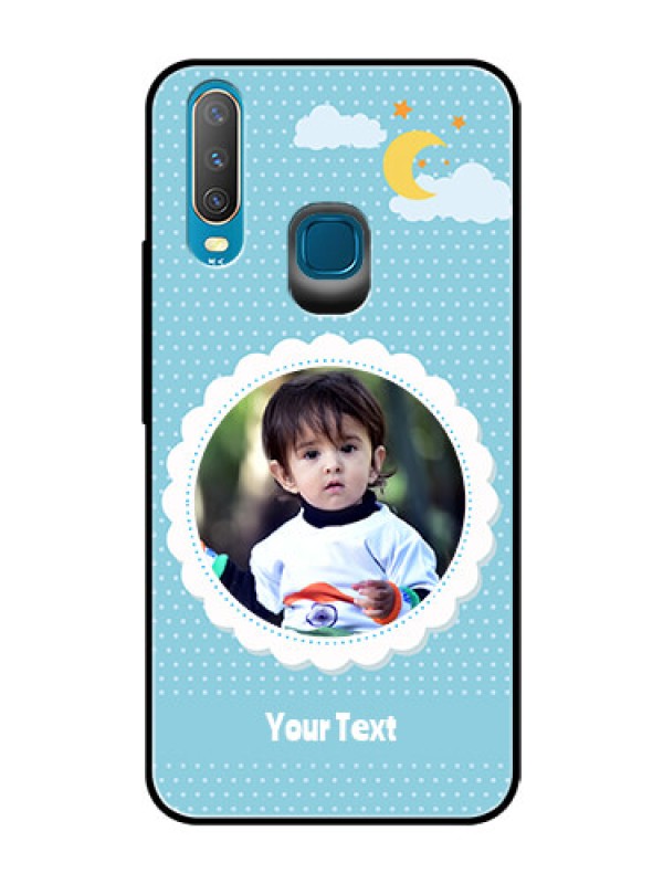 Custom Vivo Y15 Personalised Glass Phone Case  - Violet Pattern Design