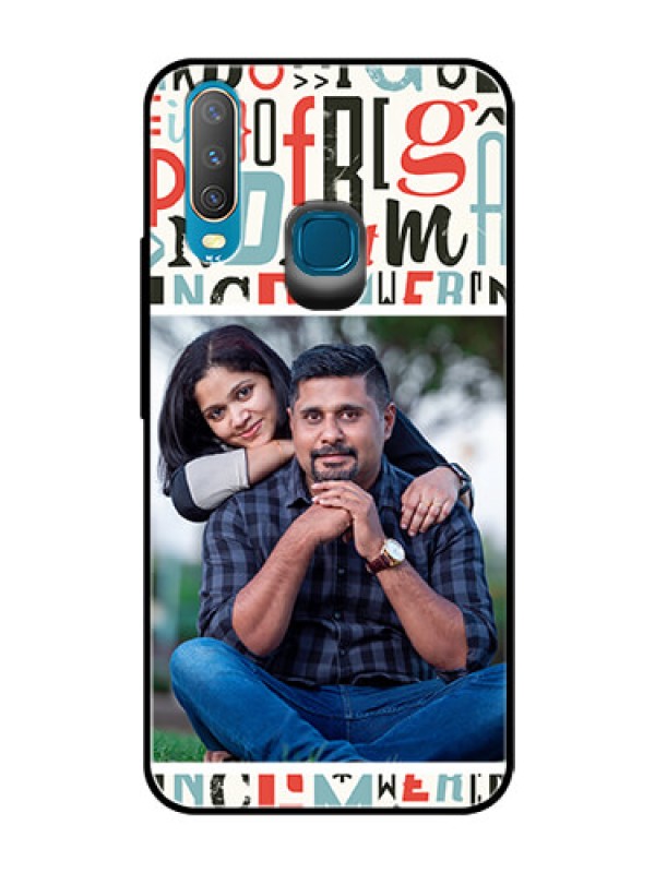 Custom Vivo Y15 Personalized Glass Phone Case  - Alphabet Design
