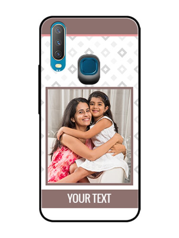 Custom Vivo Y15 Photo Printing on Glass Case  - Simple Diamond Design