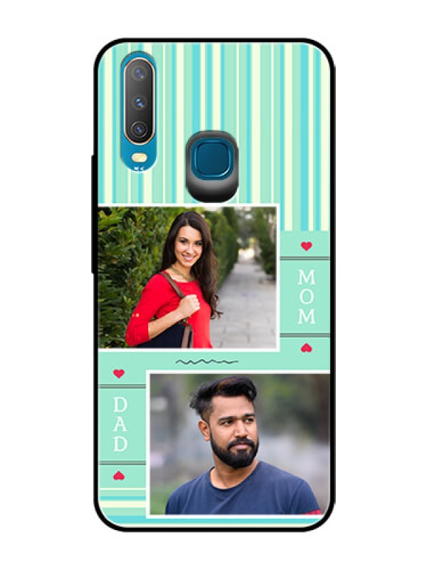 Custom Vivo Y15 Custom Glass Phone Case  - Mom & Dad Pic Design