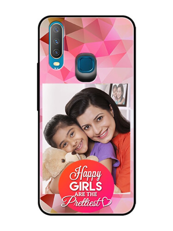 Custom Vivo Y15 Photo Printing on Glass Case  - Abstract Triangle Design