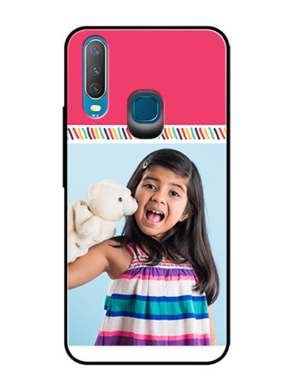 Custom Vivo Y15 Personalized Glass Phone Case  - Line art design