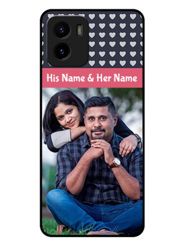 Custom Vivo Y15c Custom Glass Mobile Case - Love Symbols Design