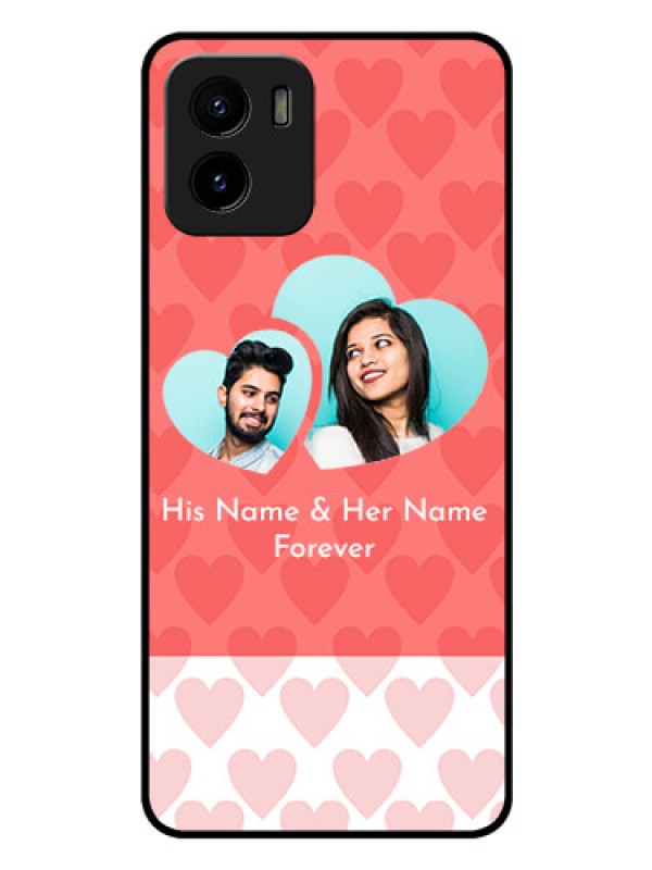 Custom Vivo Y15c Personalized Glass Phone Case - Couple Pic Upload Design