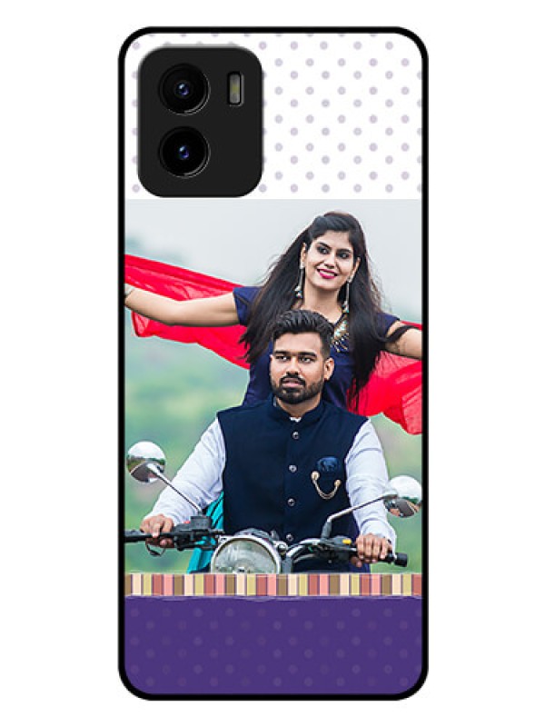 Custom Vivo Y15c Photo Printing on Glass Case - Cute Family Design