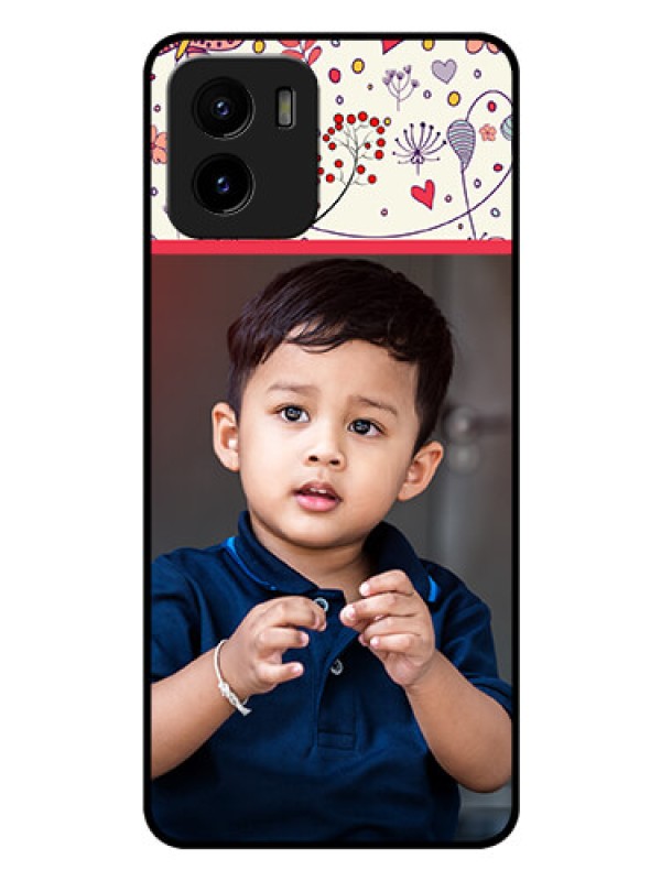 Custom Vivo Y15c Custom Glass Mobile Case - Premium Floral Design