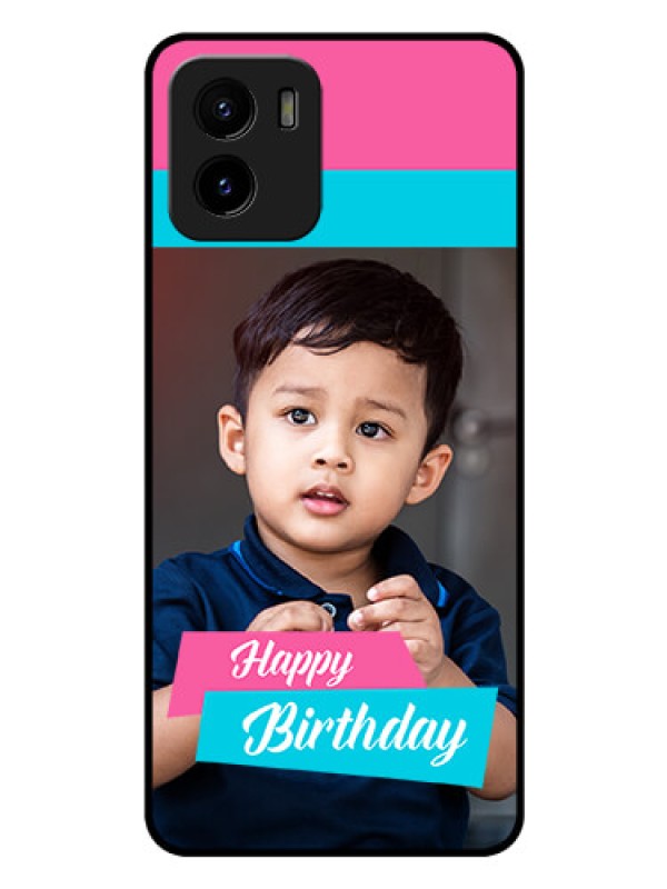 Custom Vivo Y15c Personalized Glass Phone Case - Image Holder with 2 Color Design