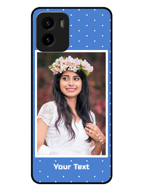 Custom Vivo Y15c Photo Printing on Glass Case - Polka dots design