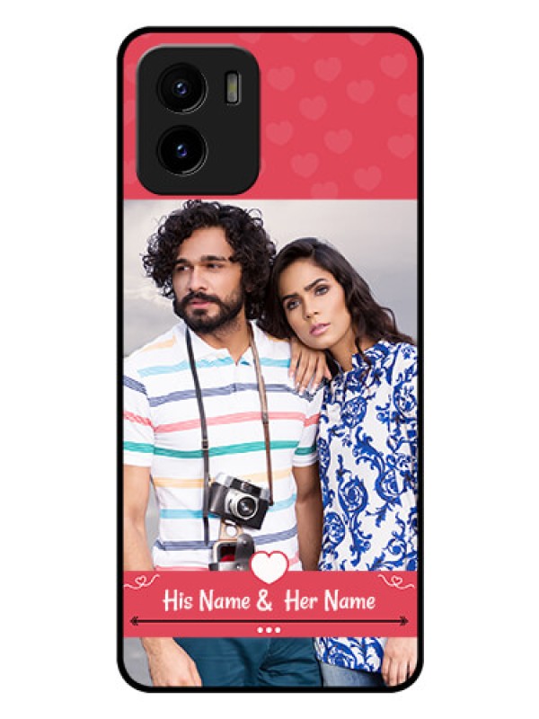 Custom Vivo Y15c Photo Printing on Glass Case - Simple Love Design