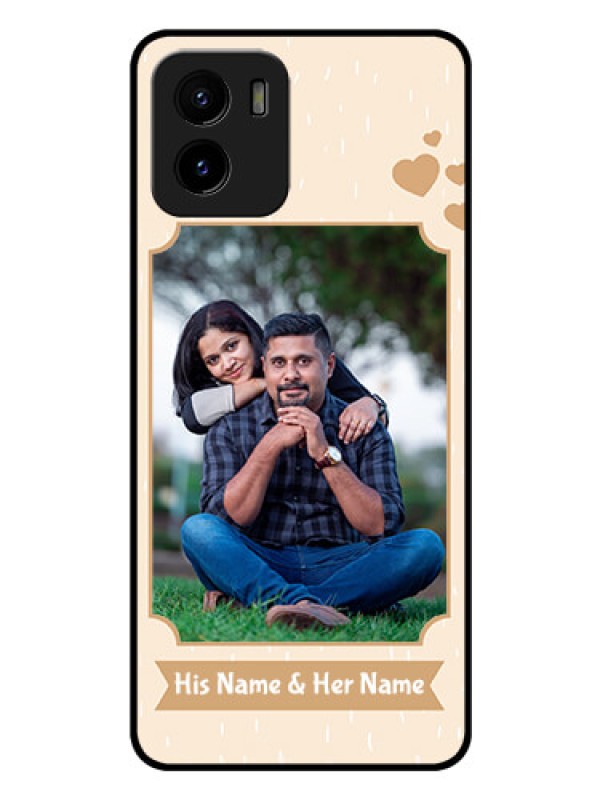 Custom Vivo Y15c Custom Glass Phone Case - with confetti love design