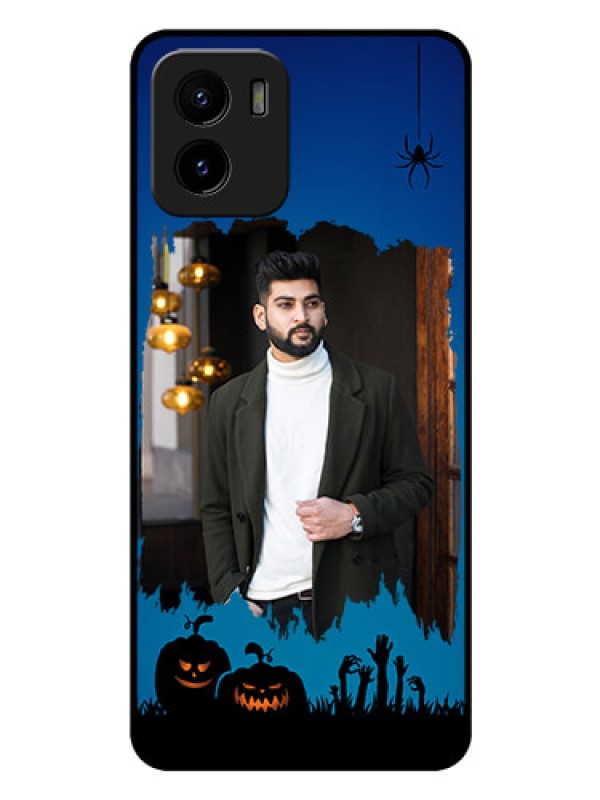 Custom Vivo Y15c Photo Printing on Glass Case - with pro Halloween design