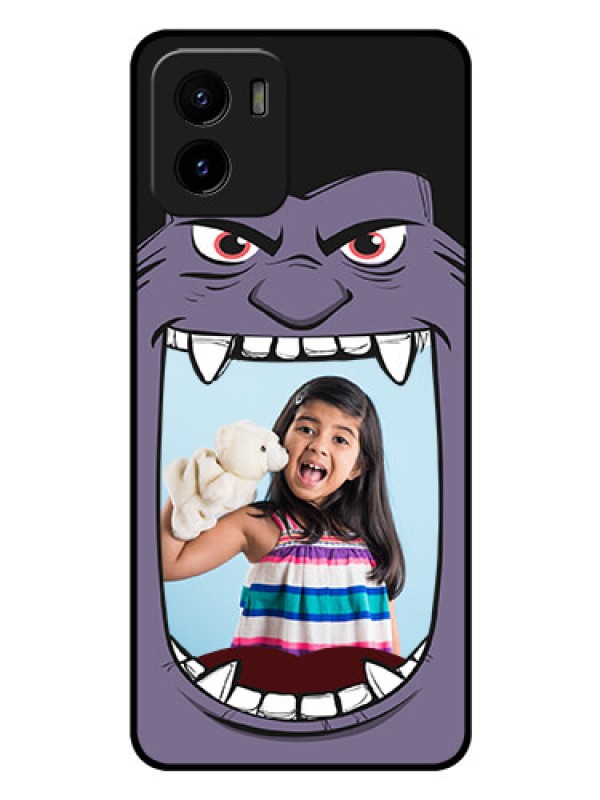 Custom Vivo Y15c Custom Glass Phone Case - Angry Monster Design