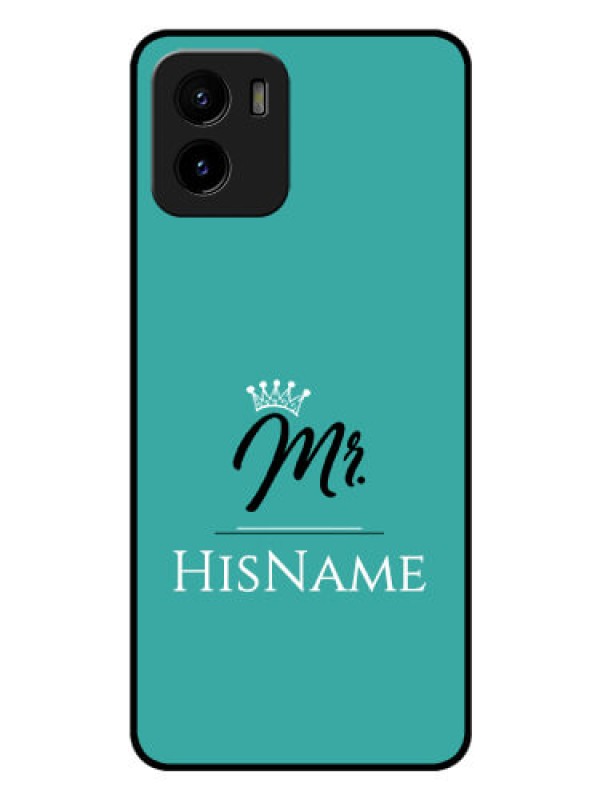 Custom Vivo Y15c Custom Glass Phone Case Mr with Name