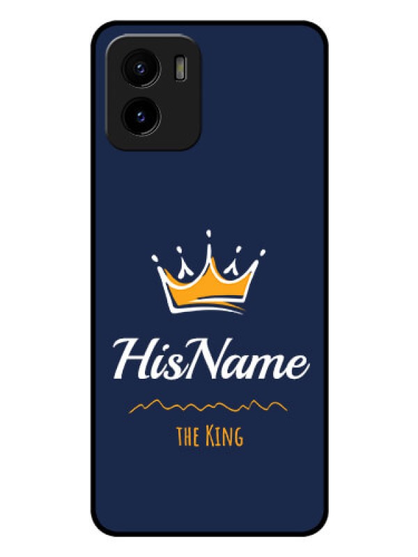 Custom Vivo Y15c Glass Phone Case King with Name