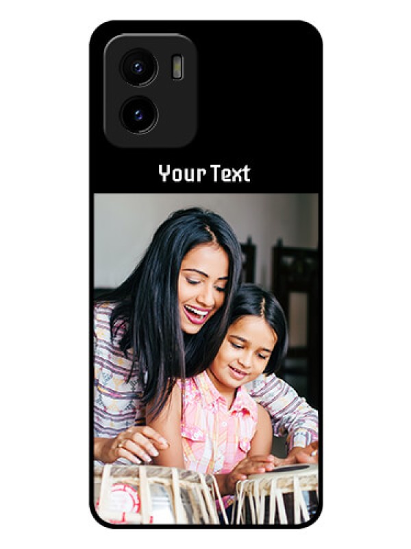 Custom Vivo Y15c Photo with Name on Glass Phone Case