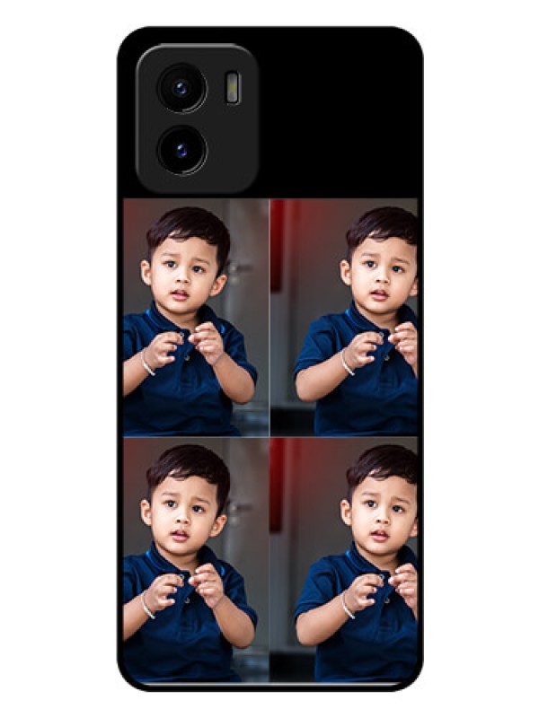 Custom Vivo Y15c 4 Image Holder on Glass Mobile Cover
