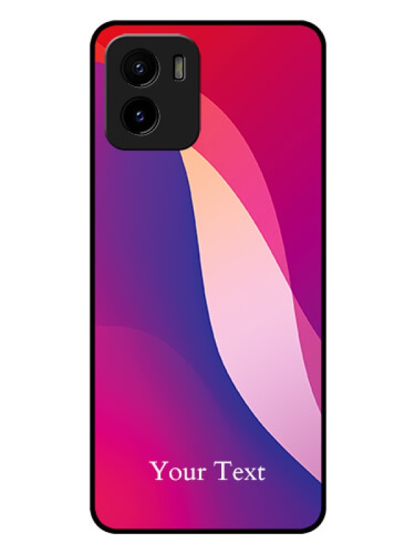 Custom Vivo Y15c Personalized Glass Phone Case - Digital abstract Overlap Design