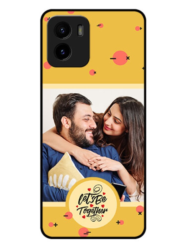 Custom Vivo Y15c Photo Printing on Glass Case - Lets be Together Design