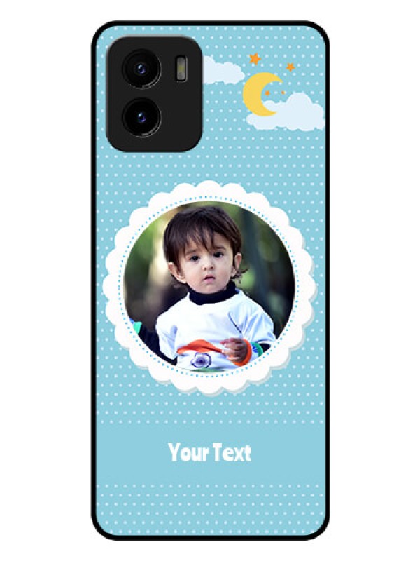 Custom Vivo Y15s Personalised Glass Phone Case - Violet Pattern Design