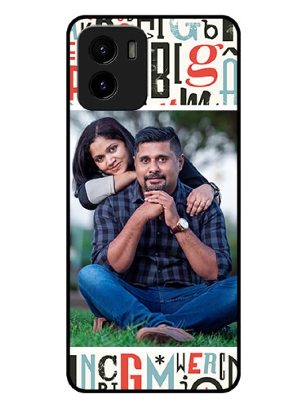 Custom Vivo Y15s Personalized Glass Phone Case - Alphabet Design