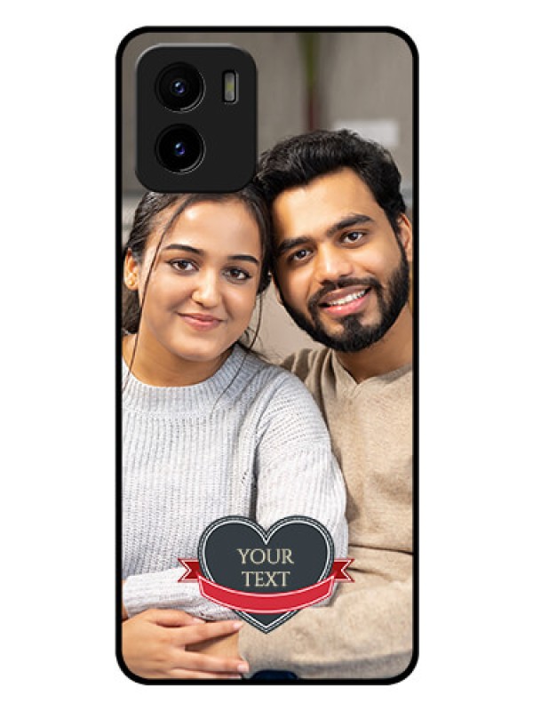 Custom Vivo Y15s Custom Glass Phone Case - Just Married Couple Design