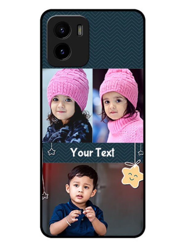 Custom Vivo Y15s Custom Glass Mobile Case - Hanging Stars Design