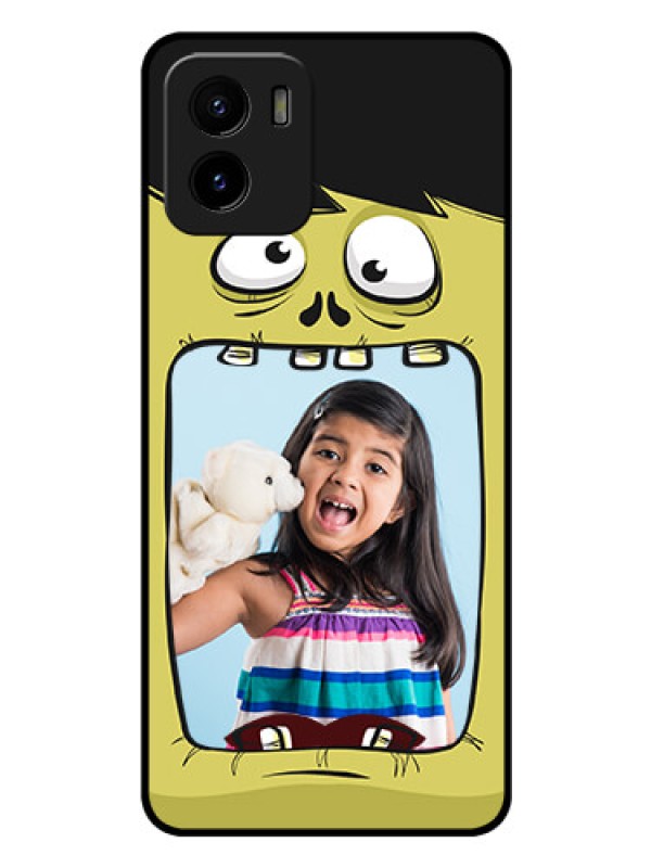 Custom Vivo Y15s Personalized Glass Phone Case - Cartoon monster back case Design