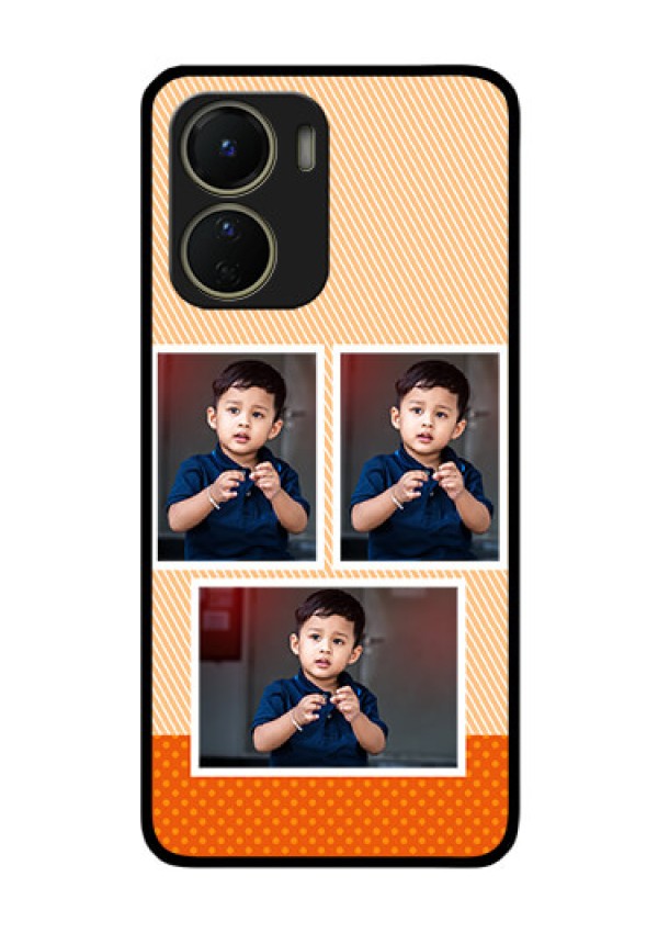 Vivo Y16 Photo Printing on Glass Case - Bulk Photos Upload Design