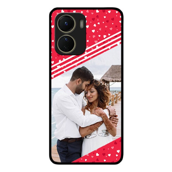 Vivo Y16 Custom Glass Mobile Case - Valentines Gift Design