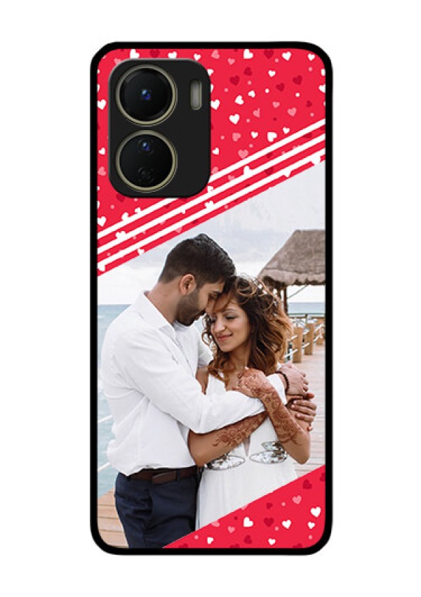 Vivo Y16 Custom Glass Mobile Case - Valentines Gift Design