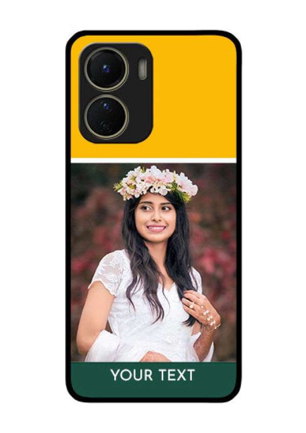 Vivo Y16 Photo Printing on Glass Case - Love You Design