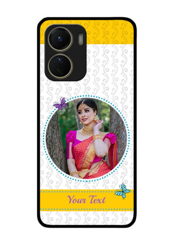 Vivo Y16 Custom Glass Mobile Case - Girls Premium Case Design