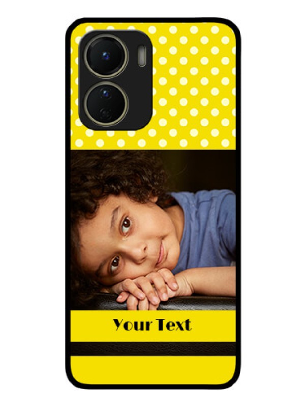 Custom Vivo Y16 Custom Glass Phone Case - Bright Yellow Case Design
