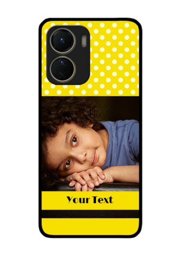 Vivo Y16 Custom Glass Phone Case - Bright Yellow Case Design