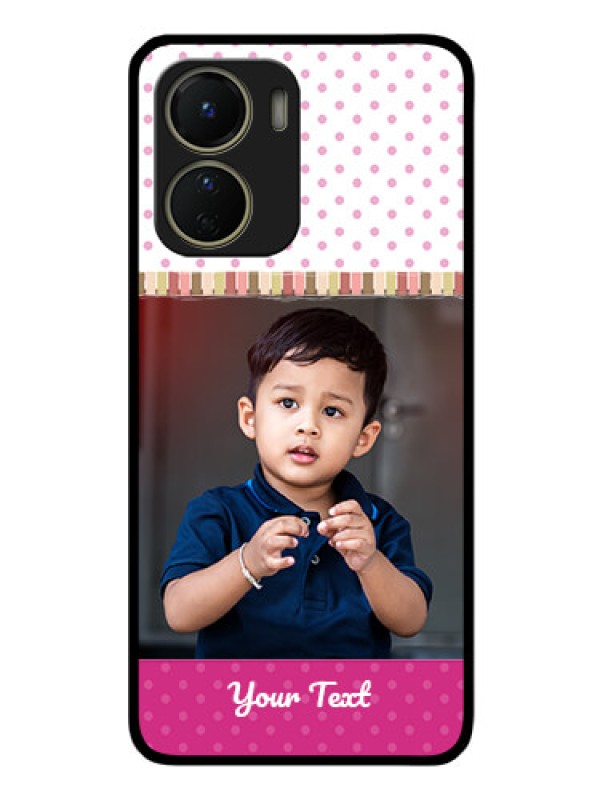 Custom Vivo Y16 Photo Printing on Glass Case - Cute Girls Cover Design